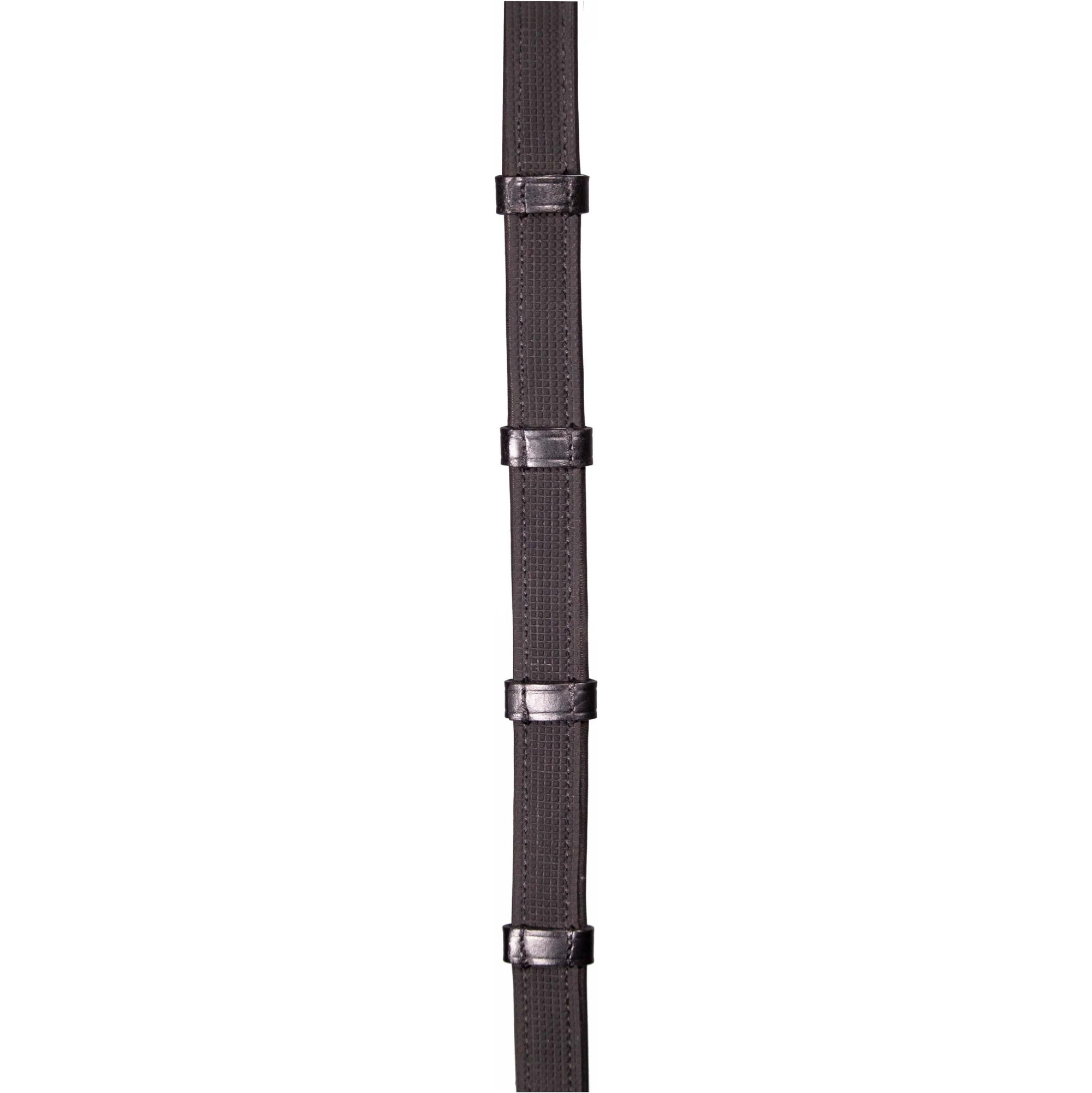 Henry James Calfskin Supergrip Reins with Stoppers RR9 - Black